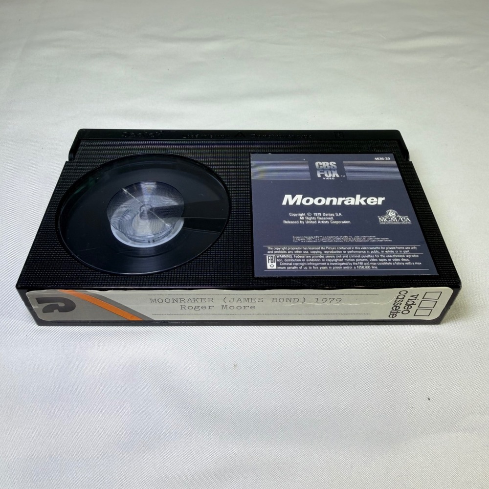 Moonraker James Bond 007 Betamax 1979 CBS FOX Video Roger Moore MGM UA Vintage